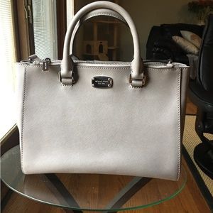 Michael Kors,Sutton, Grey, Silver Hardware, Satchel,Lightly Used, Crossbdy Strap